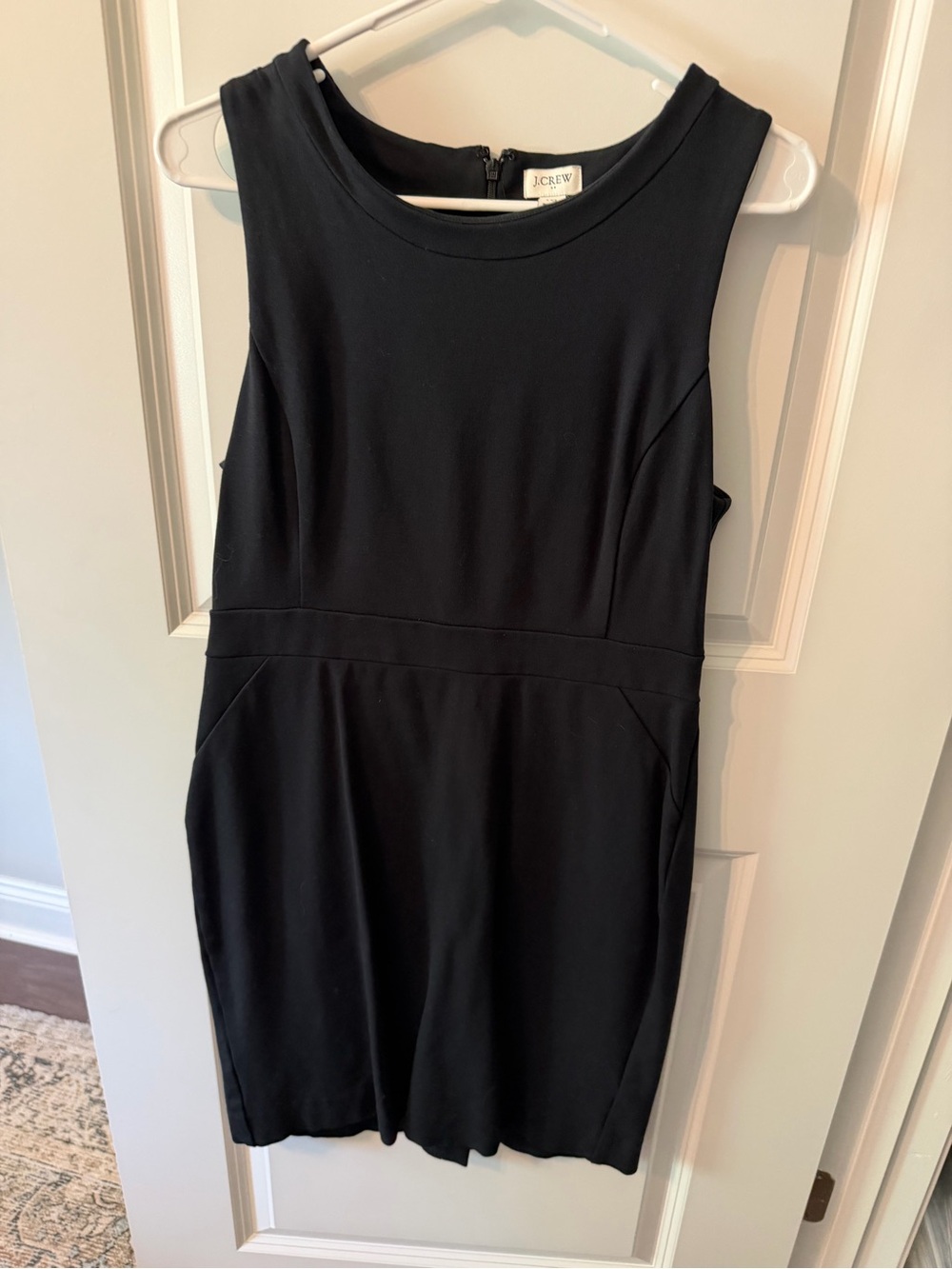 J. Crew Black Sleeveless Sheath Mini Dress
